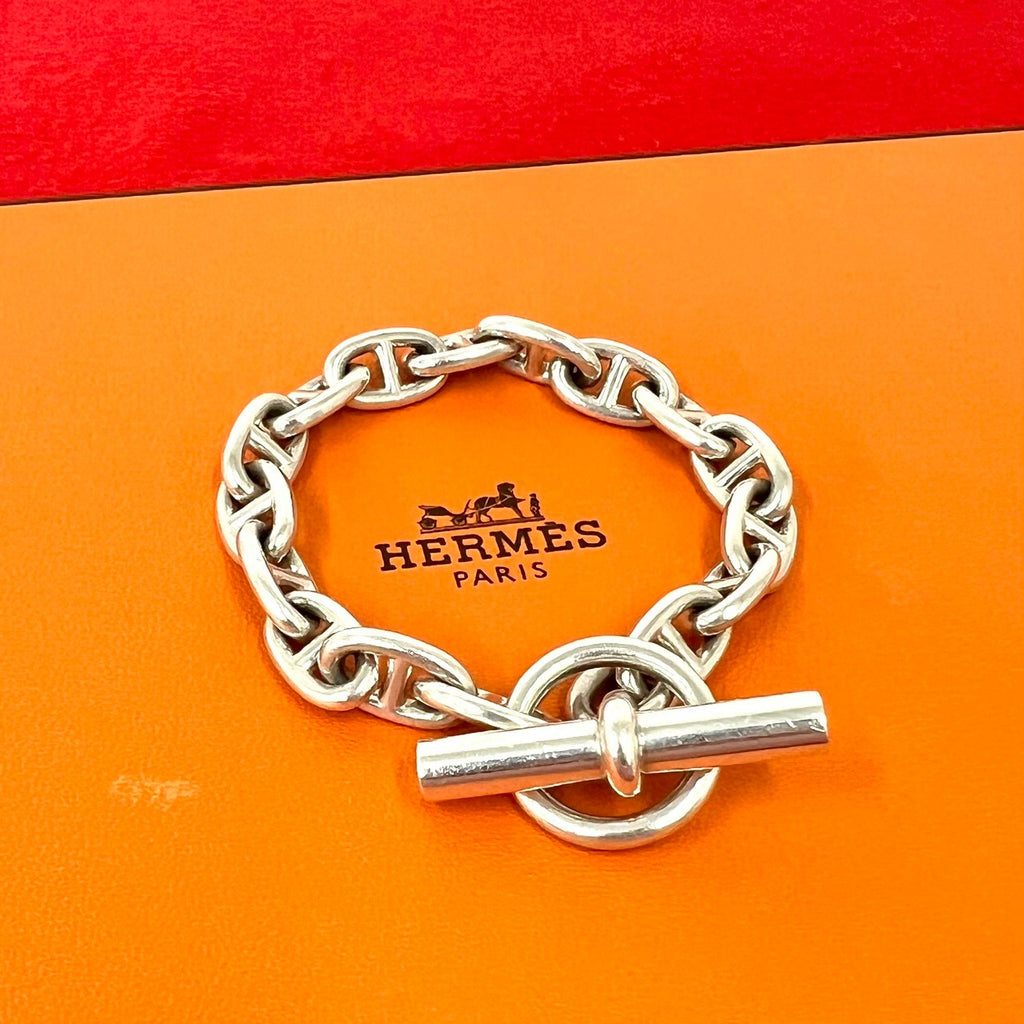 希少 HERMES シェーヌダンクル MM16 エルメス　筆記体 HERMES エルメス (Vintage) 筆記体ロゴ シェーヌダンクル MM 16コマ