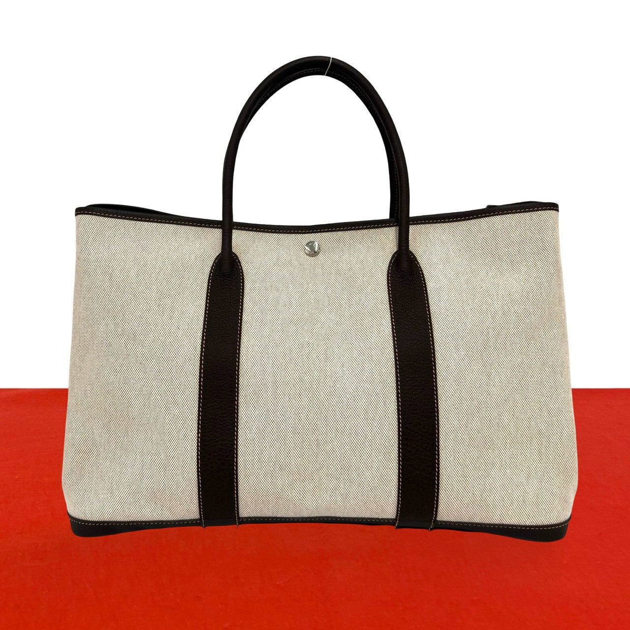 HERMES エルメス ガーデンパーティ GM トートバッグ トワルアッシュ