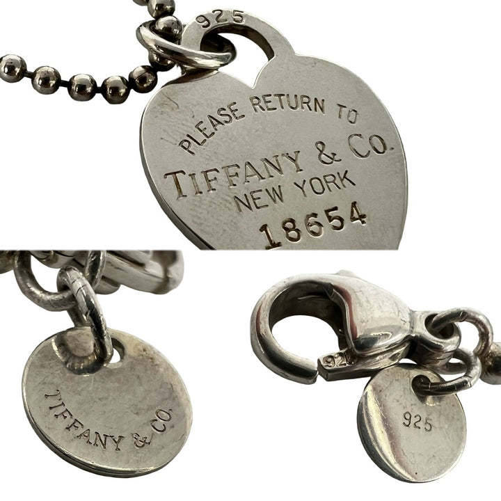 Necklace Tiffany Return Toe Heart Tag Ball Chain Necklace