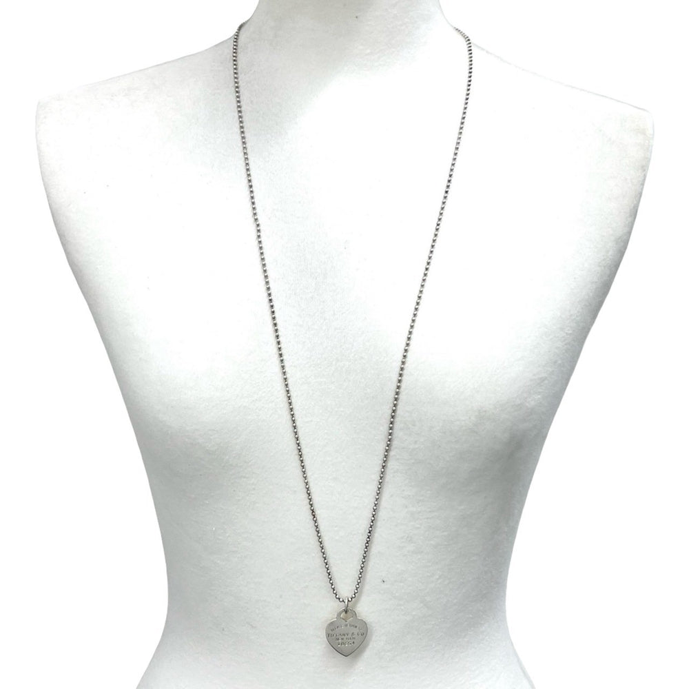 Necklace Tiffany Return Toe Heart Tag Ball Chain Necklace