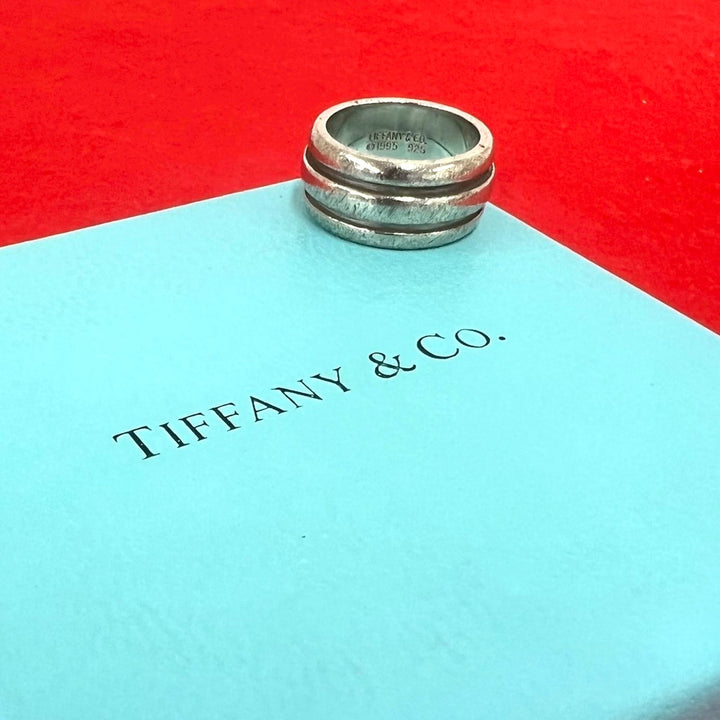 Rings Tiffany Grooved Double Line Ring