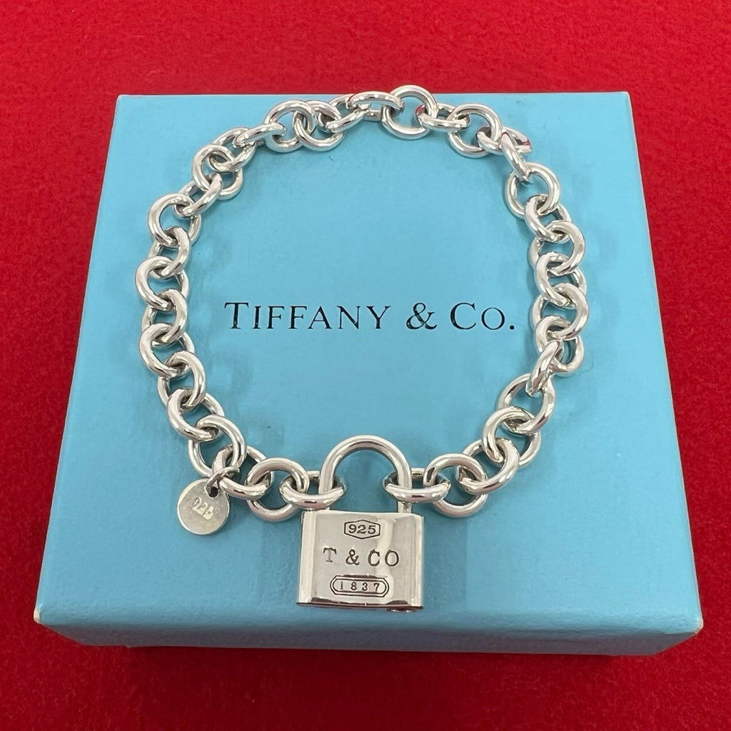 あひる様　Tiffany & Co. IDブレスレット 925 ITALY TIFFANY&Co. ティファニー ロック ブレスレット – Trip