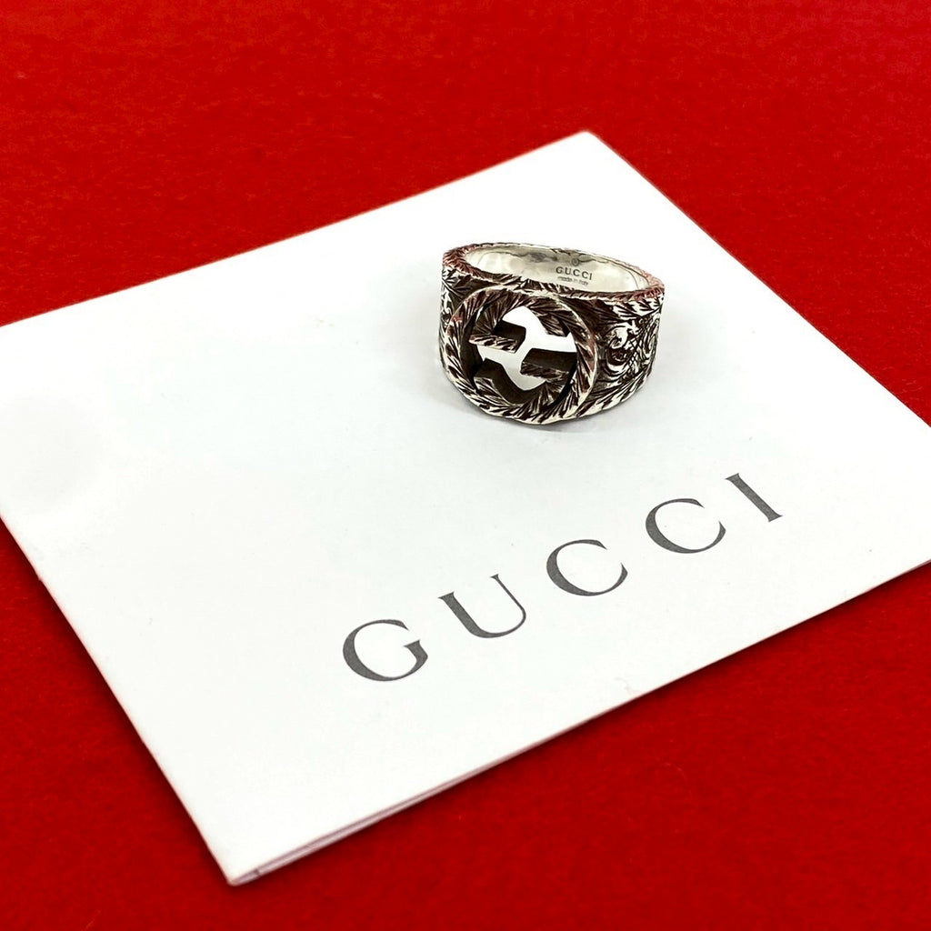 グッチ 925 インターロッキングG アラベスク 9 リング 指輪 GUCCI インターロックキングG アラベスク リング – Trip