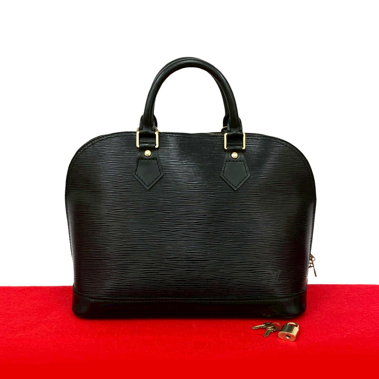 シ*マ様 Louis Vuitton ブラックレザー ハンドバッグ　正規品 断捨 シ*マ様 Louis Vuitton ブラックレザー ハンドバッグ 正規品 断捨の