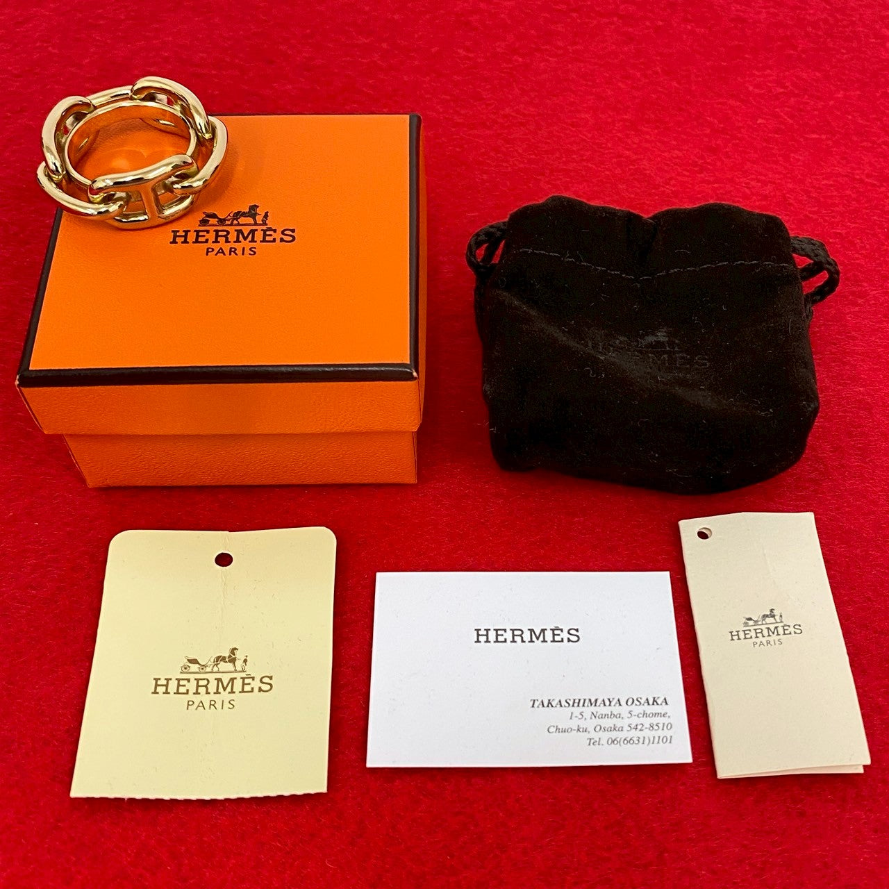 HERMES エルメス シェーヌダンクル ルカデ スカーフリング – Trip