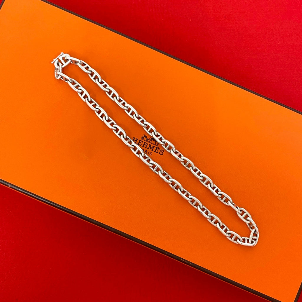HERMES エルメス (Vintage) 筆記体1 シェーヌダンクル PM ネックレス