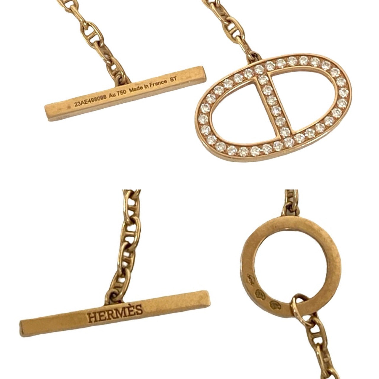 HERMES エルメス シェーヌダンクル コントゥール ネックレス – Trip