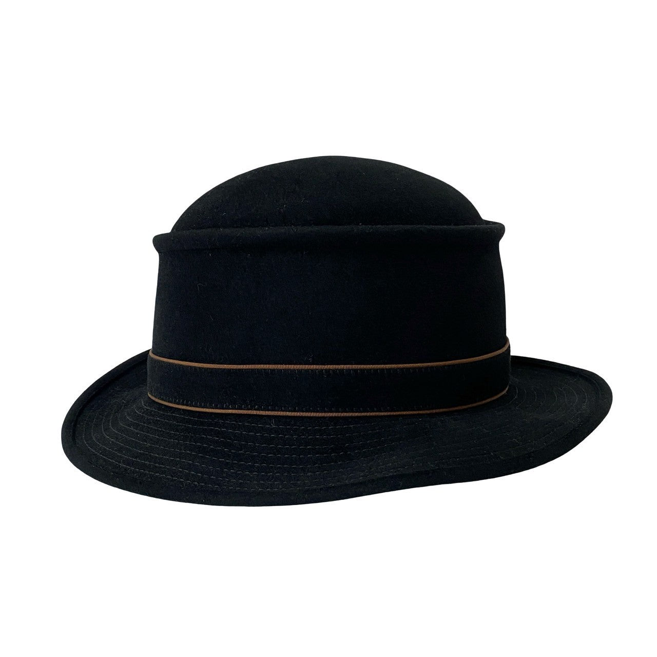 モッチ エルメス MOTSCH HERMES ハット 57 - カシミヤ×レザー 黒 帽子