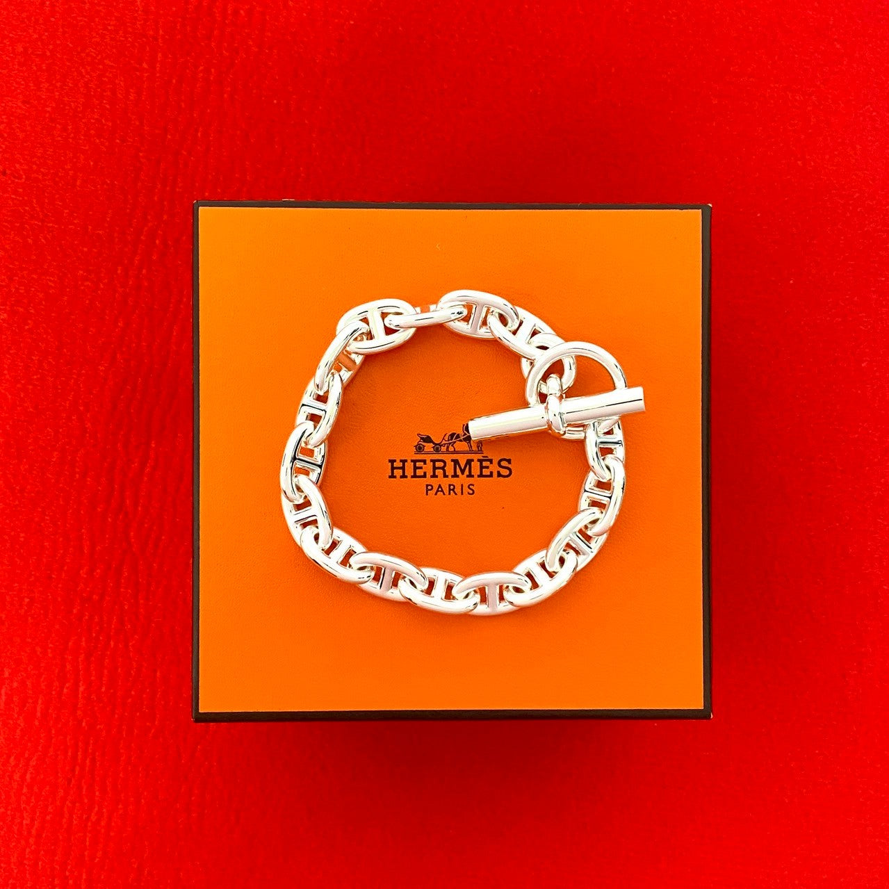 HERMES エルメス シェーヌダンクル MM 16コマ ブレスレット – Trip