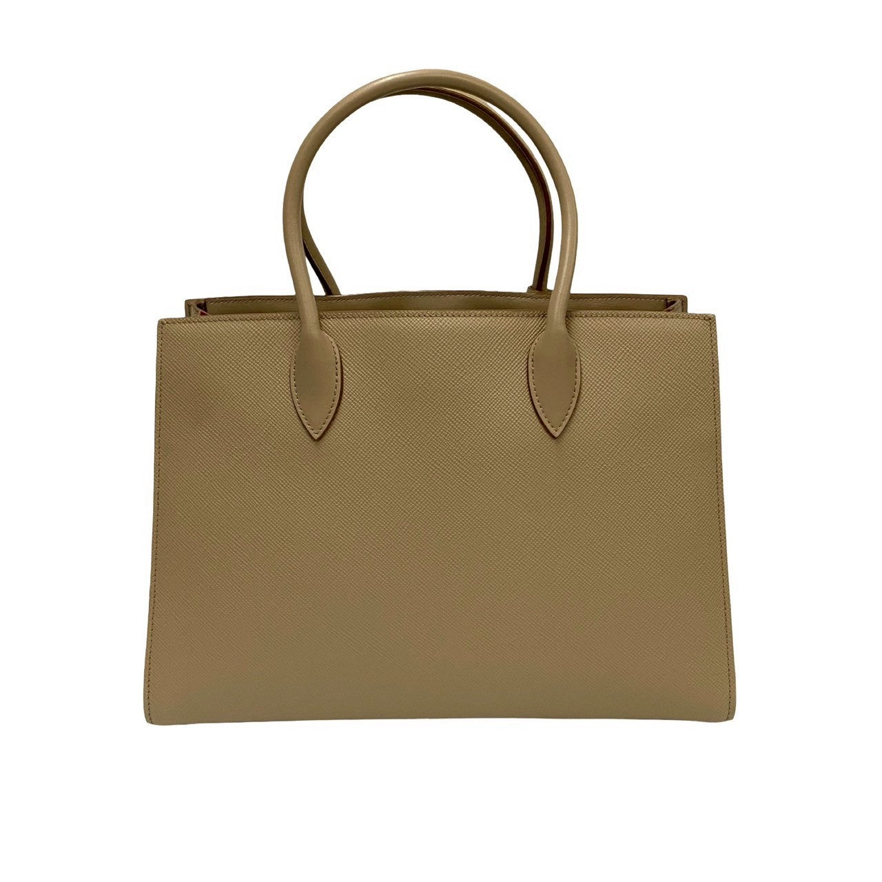 【PRADA】2wayバッグ　ビブリオテーク　ゴールド金具　レザー　バイカラー PRADA】2wayバッグ ビブリオテーク ゴールド金具 レザー バイカラー