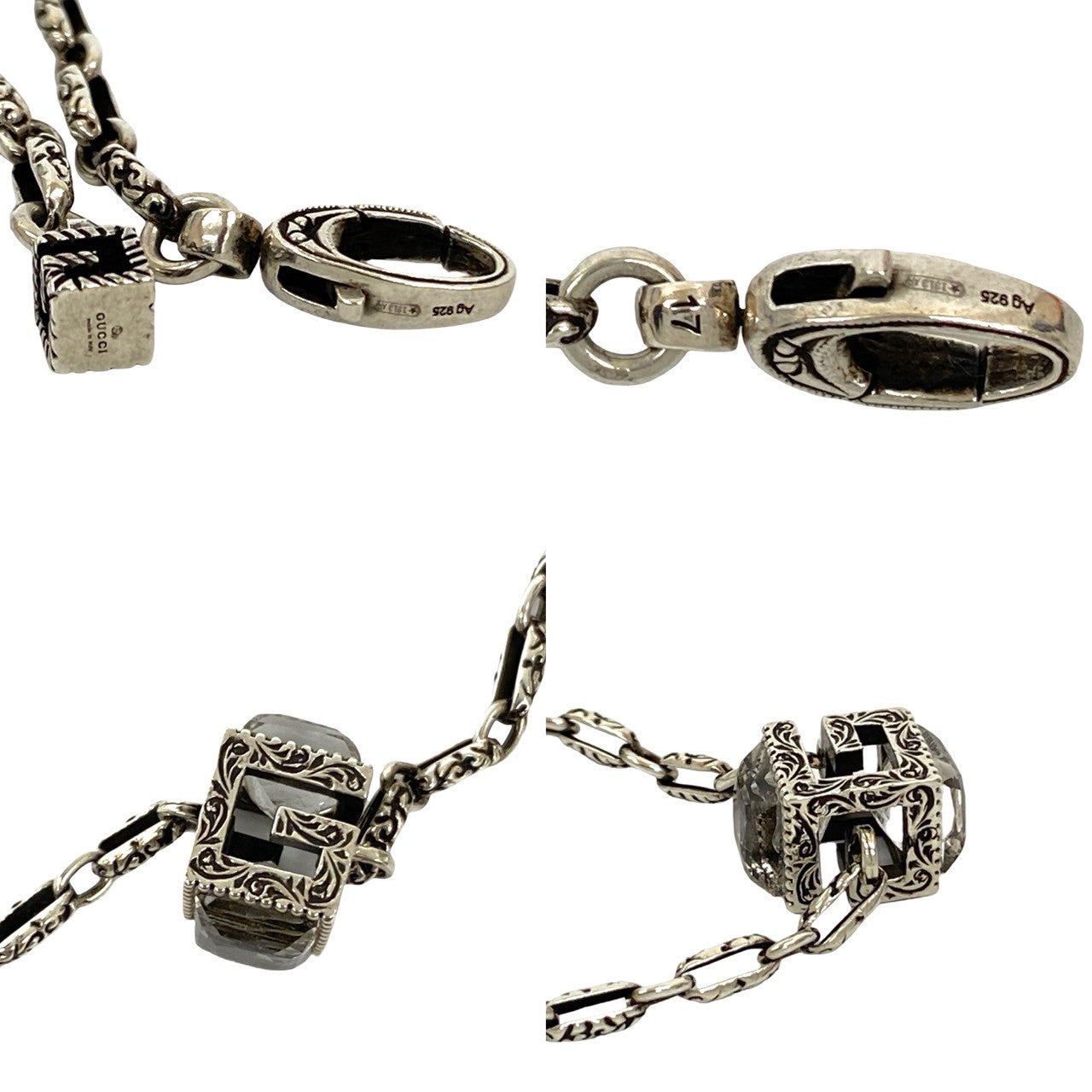 未使用級✨　グッチ　ブレスレット　アラベスク　スクエアG キューブ　シルバー GUCCI グッチ アラベスク Gキューブ スクエア ブレスレット – Trip