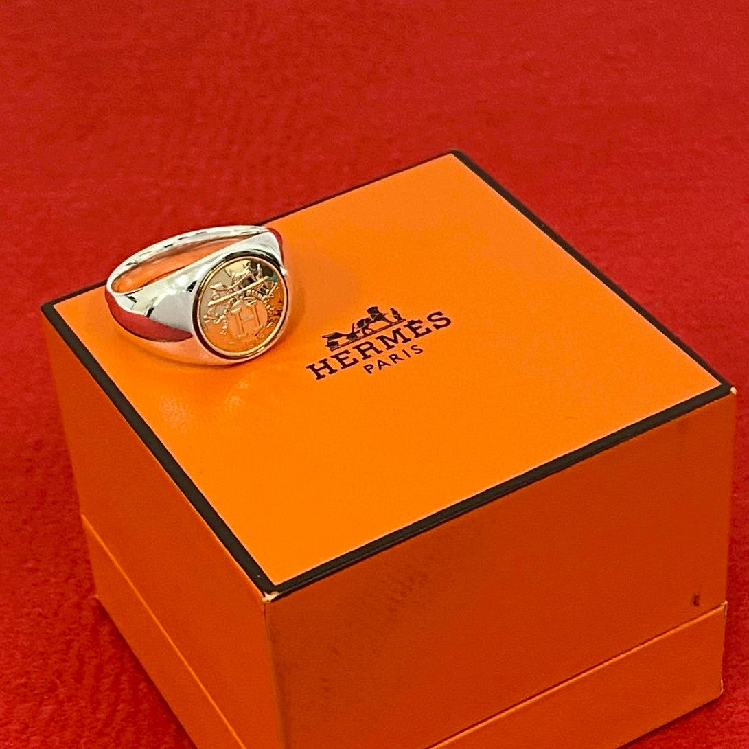 HERMES エルメス エクスリブリス シュヴァリエ リング 指輪 – Trip