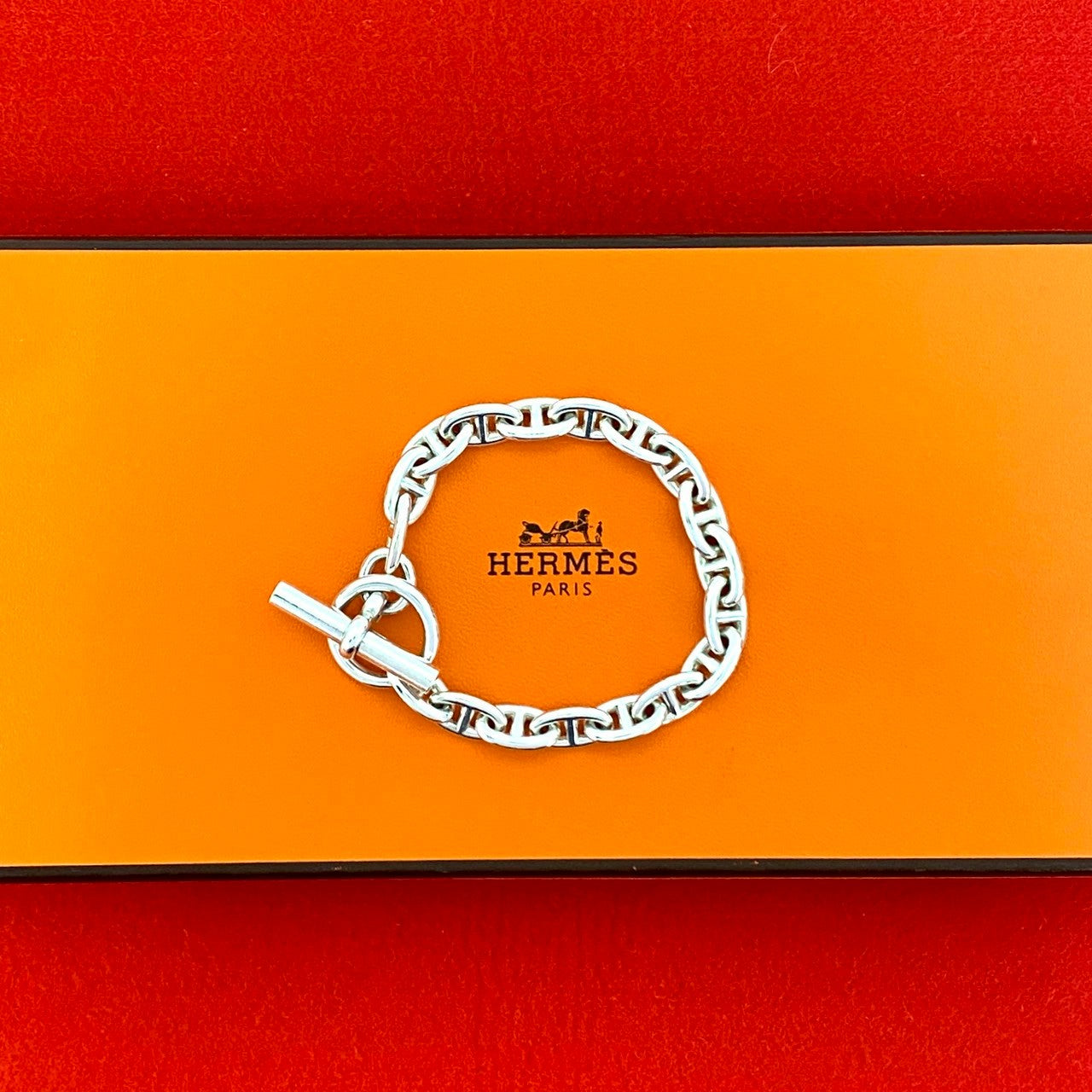 HERMES エルメス シェーヌダンクル PM 18コマ ブレスレット – Trip