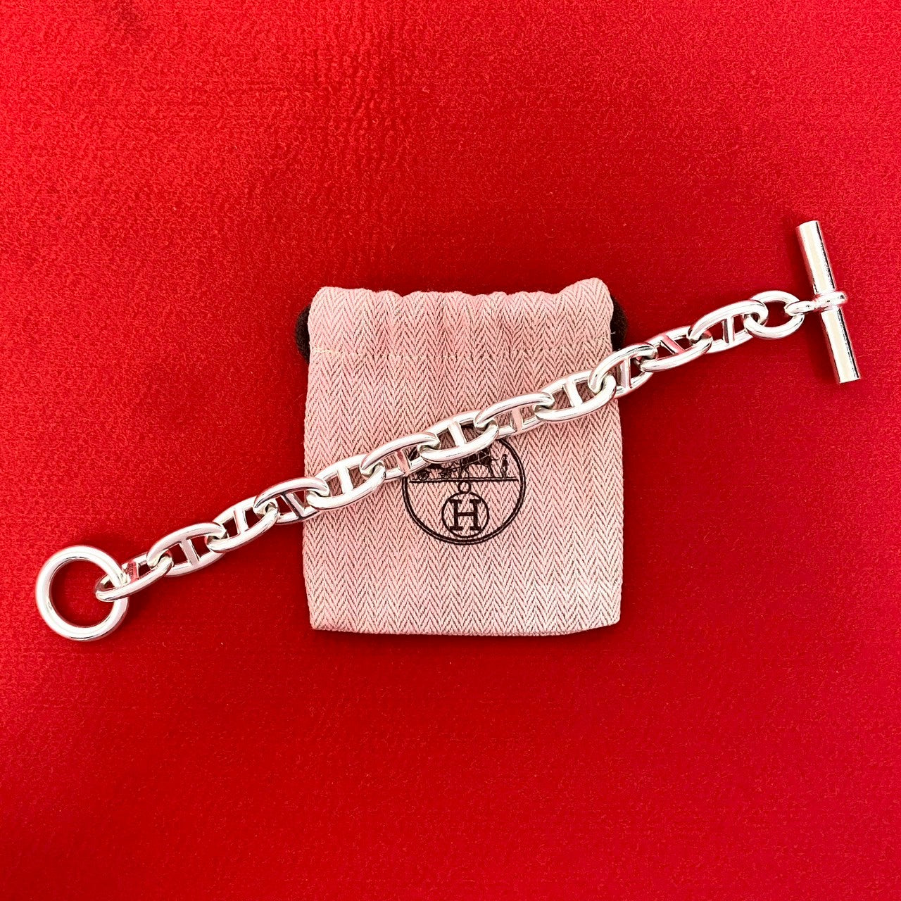 HERMES エルメス シェーヌダンクル TGM 12コマ ブレスレット – Trip