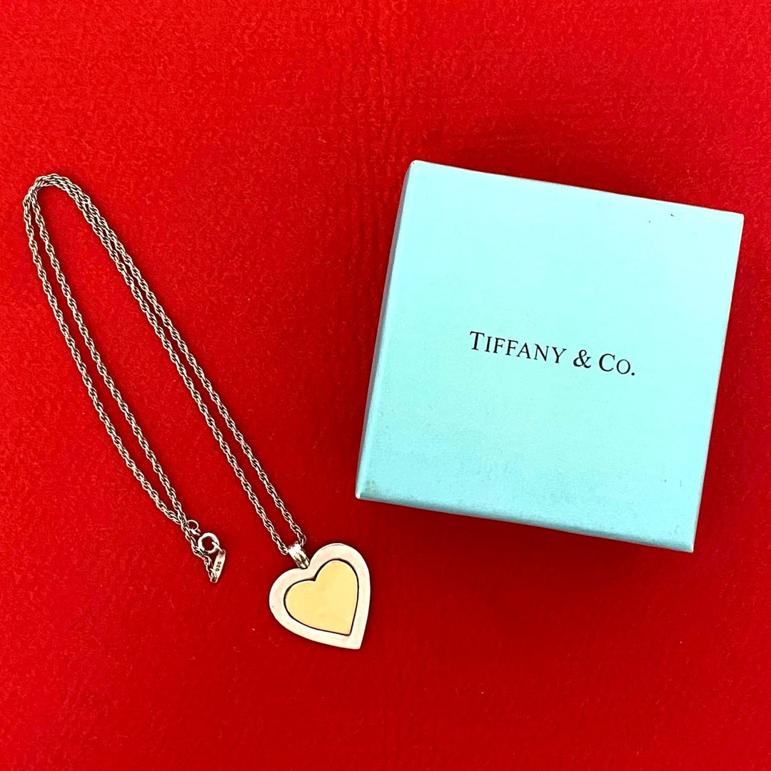 ネックレス ティファニー ハート コンビ ネックレス