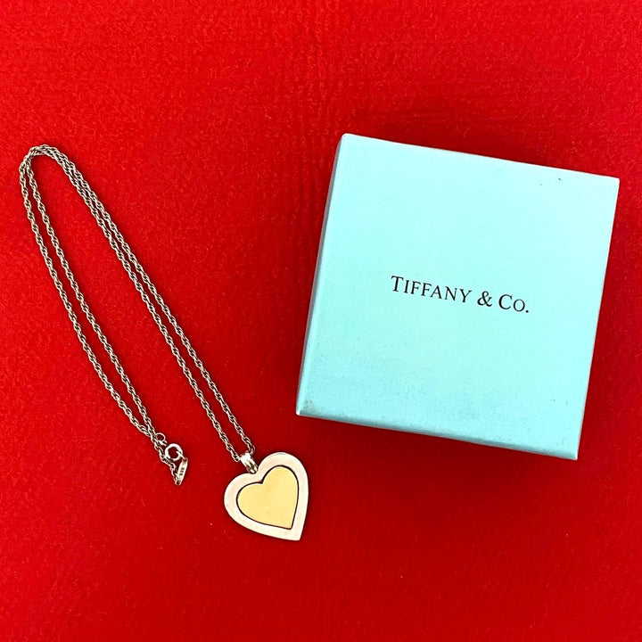 ネックレス ティファニー ハート コンビ ネックレス