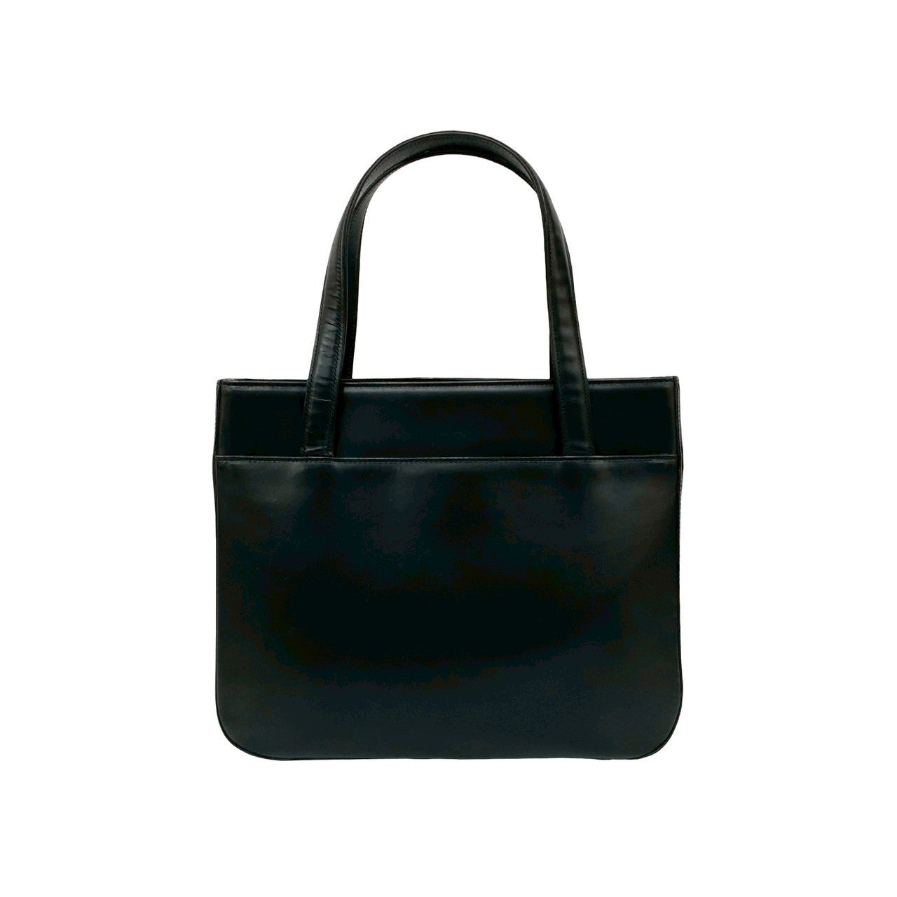 バーバリー ビンテージ ハンドバッグ ブラック BURBERRY バーバリー ハンドバッグ ブラック ロゴプレート レザー