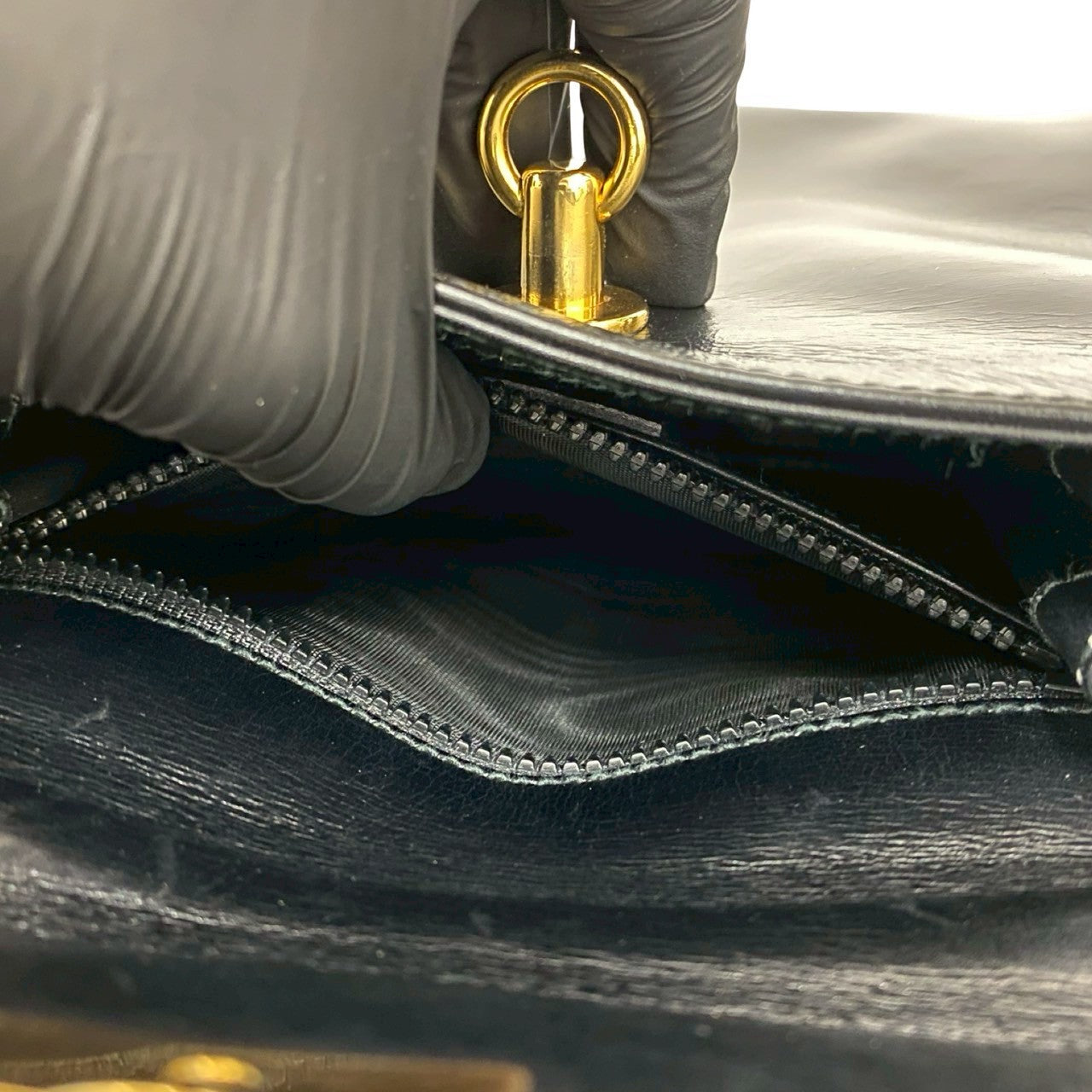 ショルダーバッグ CELINE vintage CELINE セリーヌ ショルダーバッグ ブラック ブラゾン型押し レザー