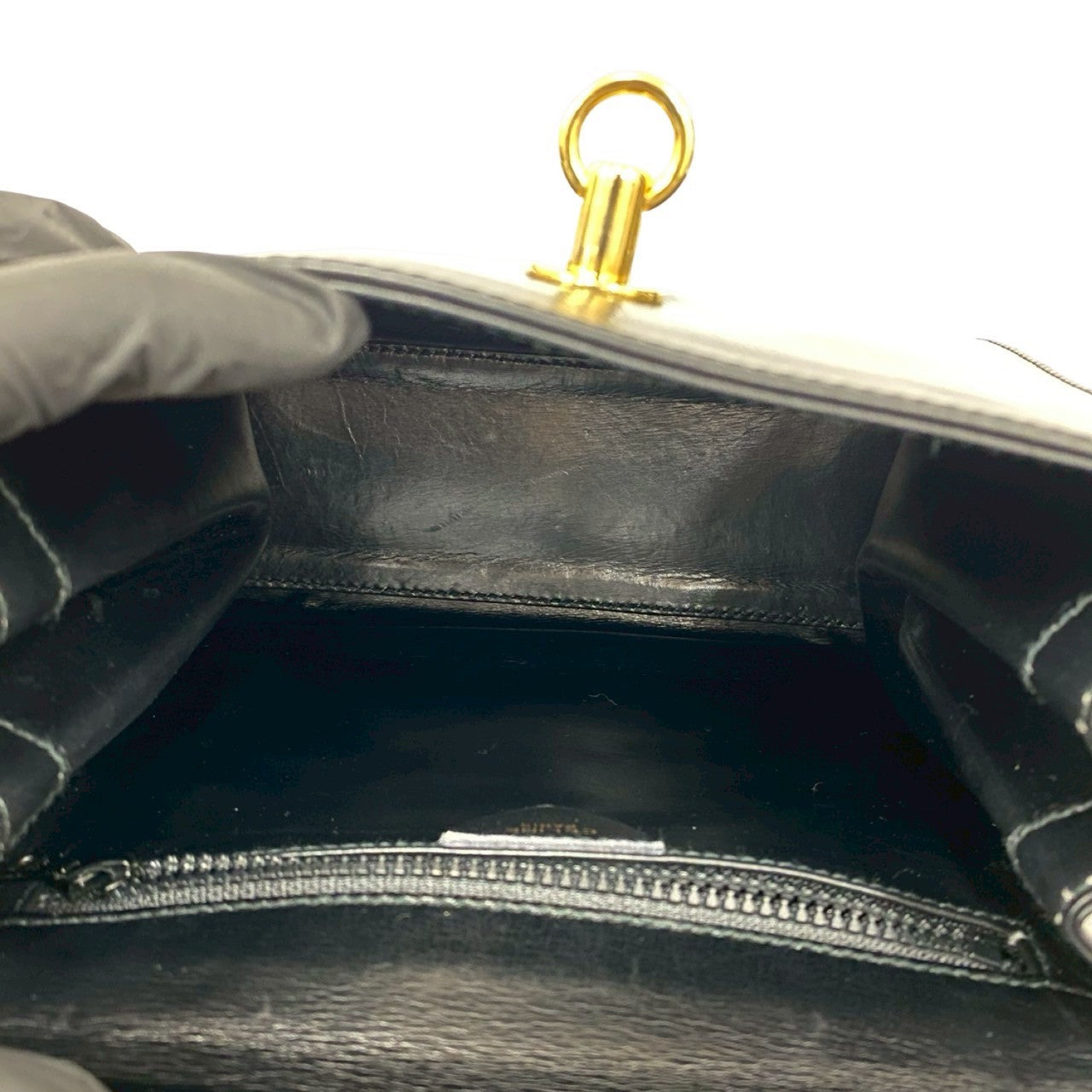 ショルダーバッグ CELINE vintage CELINE セリーヌ ショルダーバッグ ブラック ブラゾン型押し レザー