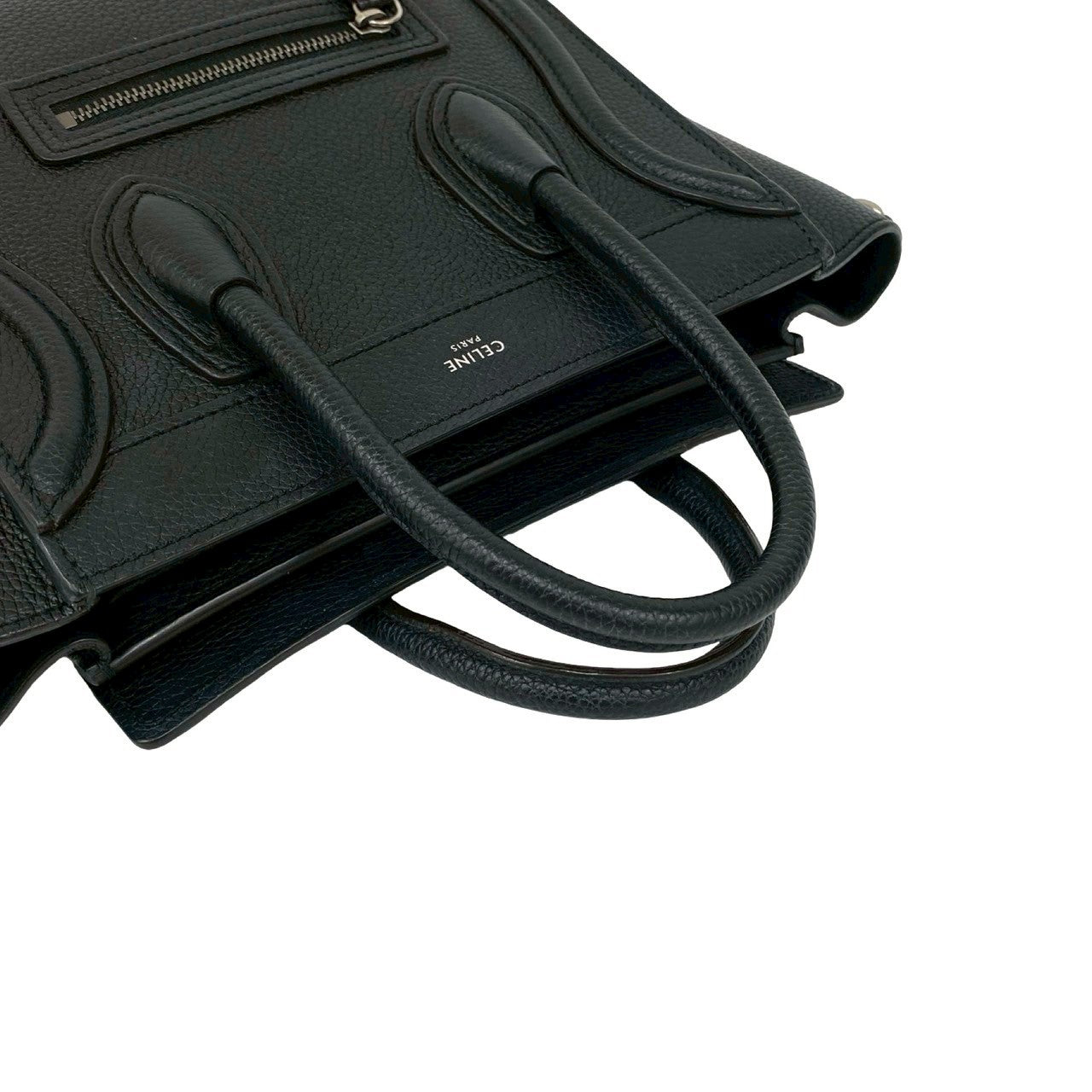 CELINE ラゲージナノ　新ロゴ　ブラック CELINE セリーヌ ラゲージ ナノ ショッパー ショルダーバッグ – Trip