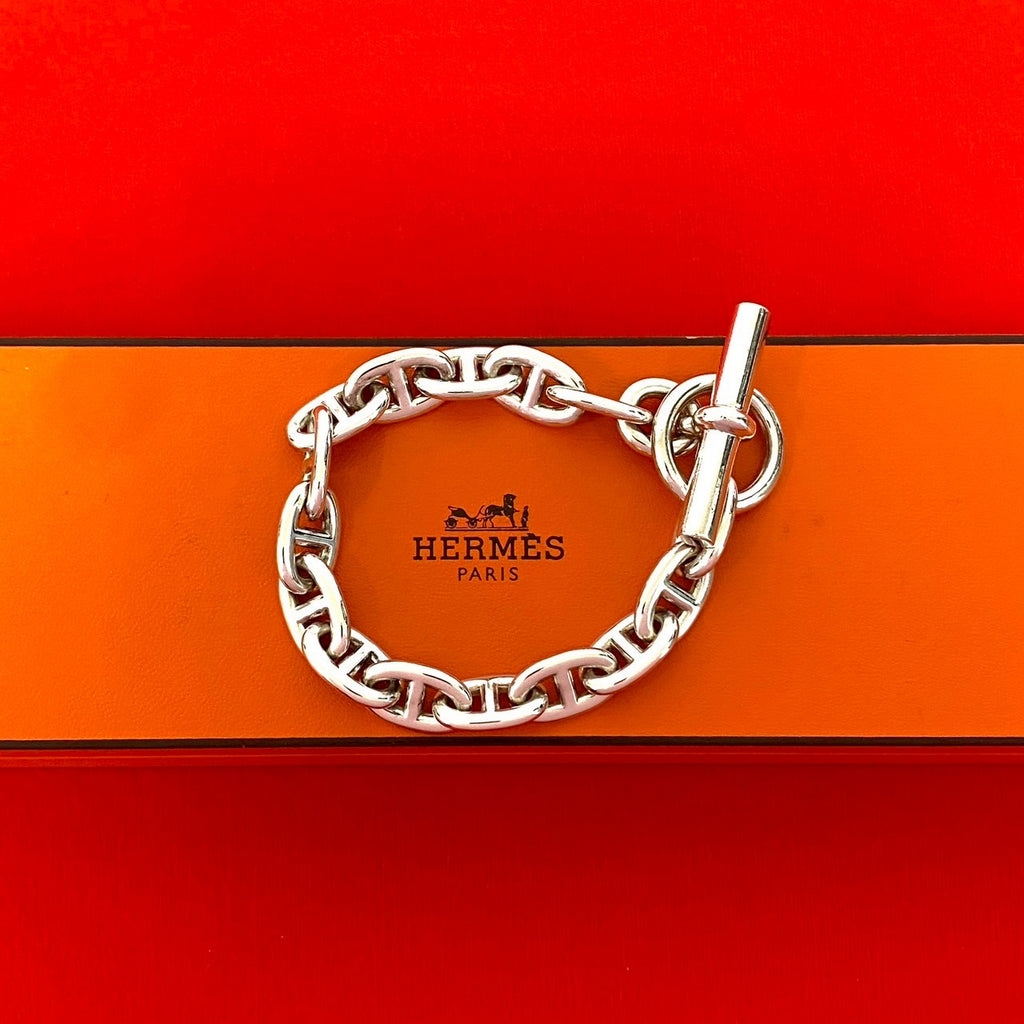 HERMES エルメス シェーヌダンクル MM 15コマ ブレスレット – Trip HERMES エルメス シェーヌダンクル MM 15コマ ブレスレット – Trip