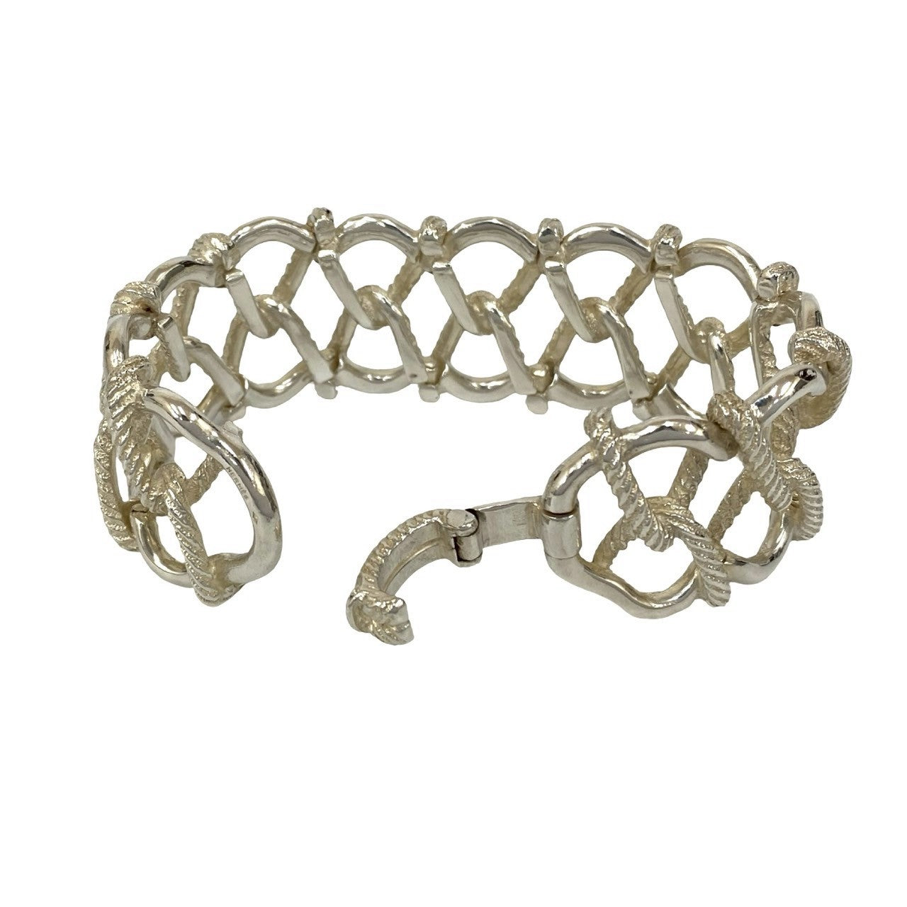 HERMES (Vintage) Silver 800 Twist Rope BraceletRubbingCut – Trip
