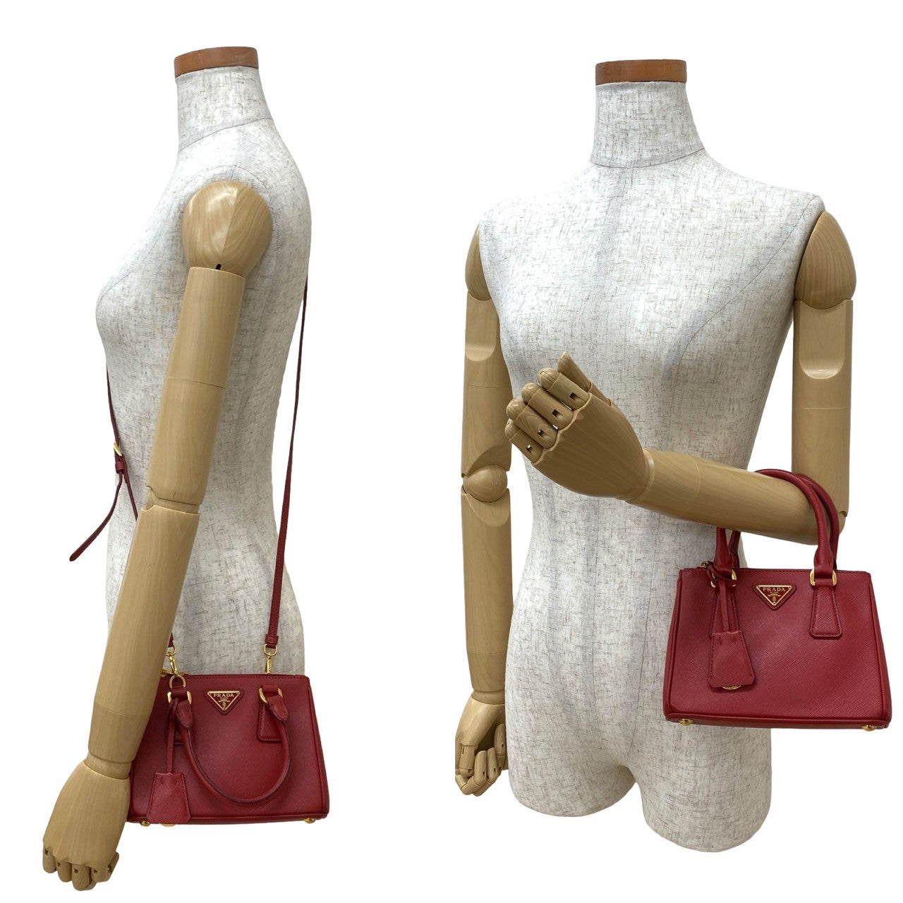 PRADA ガレリア　スモール　ボルドー　 ハンドバッグ ボルドー プラダ ガレリア サフィアーノレザー スモールバッグ | PRADA