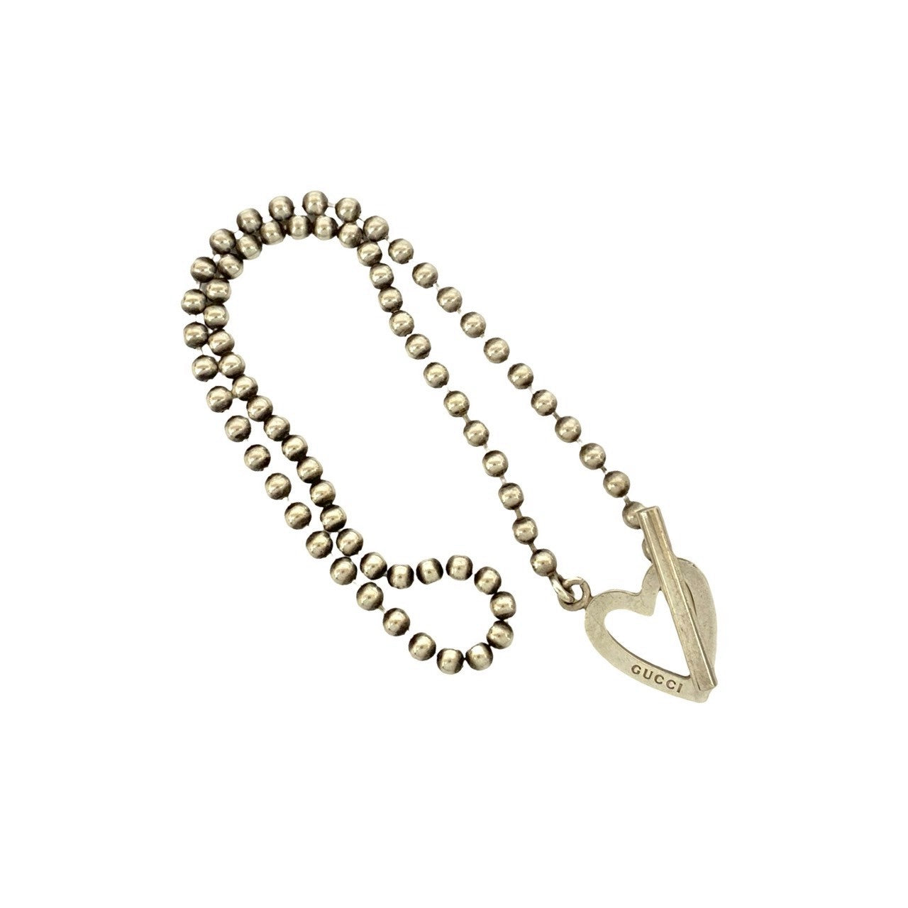 グッチ　ネックレス　ハート　クレスト　トグル　925　シルバー　イタリア製 GUCCI（グッチ） ネックレス ハート レディース シルバー925 おしゃれ アクセサリー