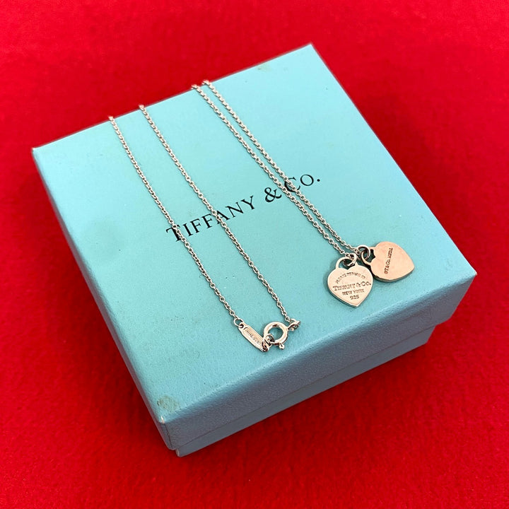 necklace tiffany return toe double heart