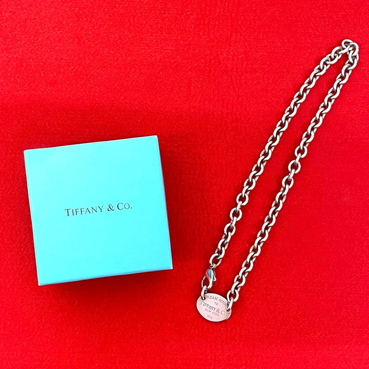 項鍊 Tiffany Return Toe 橢圓形標籤項鍊