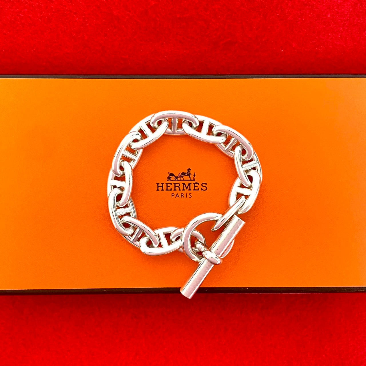 HERMES エルメス シェーヌダンクル TGM 12コマ ブレスレット – Trip