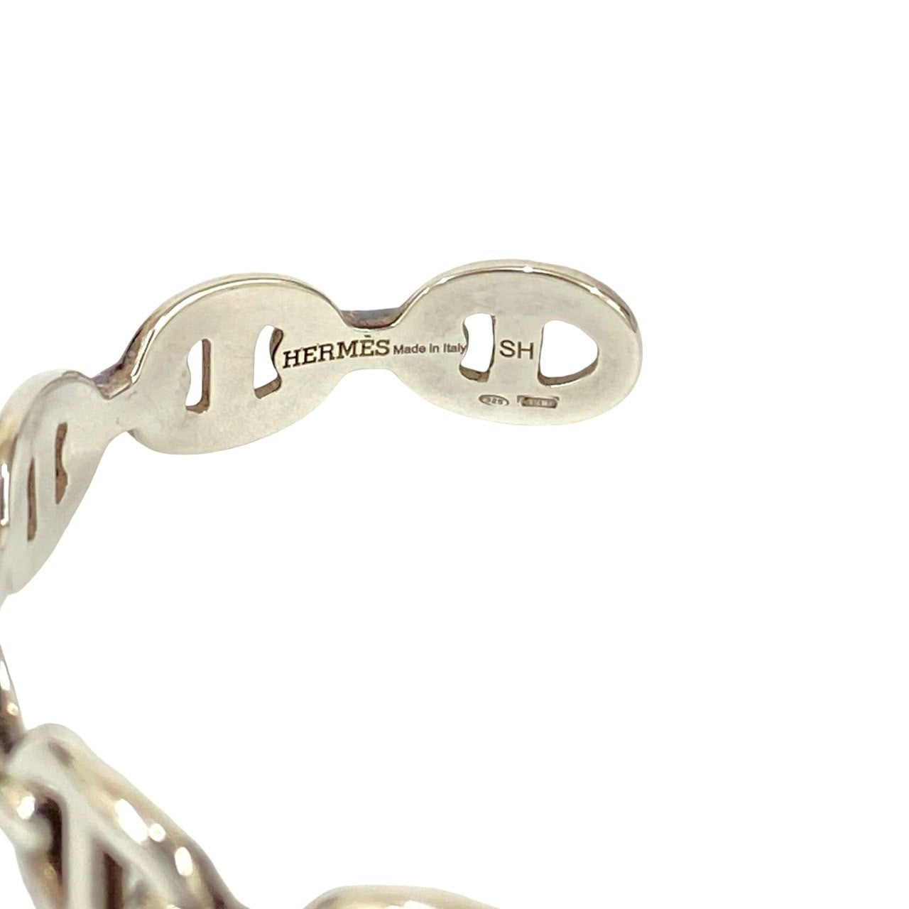 エルメス シェーヌダンクル アンシェネ バングル エルメス シェーヌダンクル アンシェネ MM シルバー バングル (HERMES