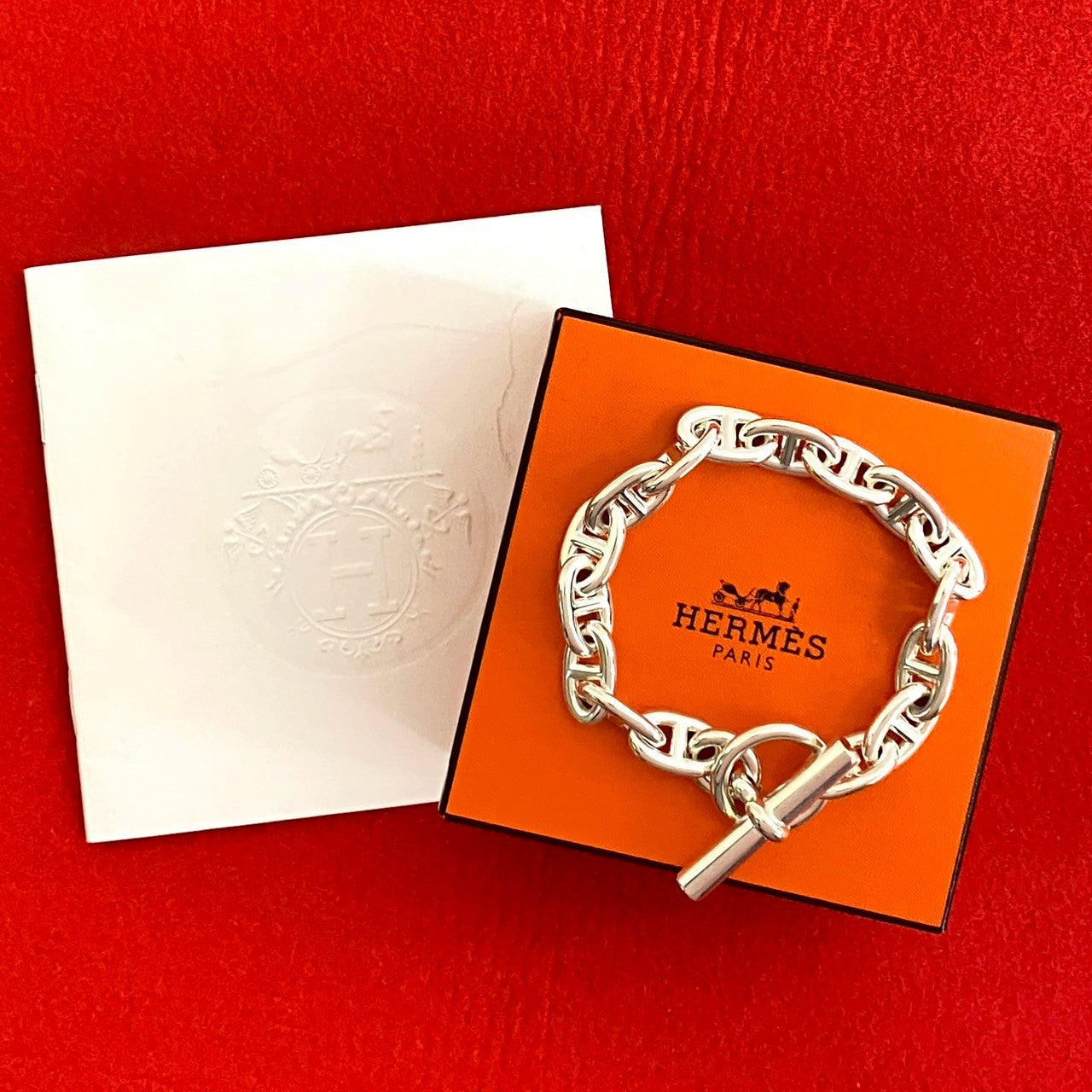 MM16コマSV925刻印あり エルメス ブレスレット シェーヌダンクル MM 16
