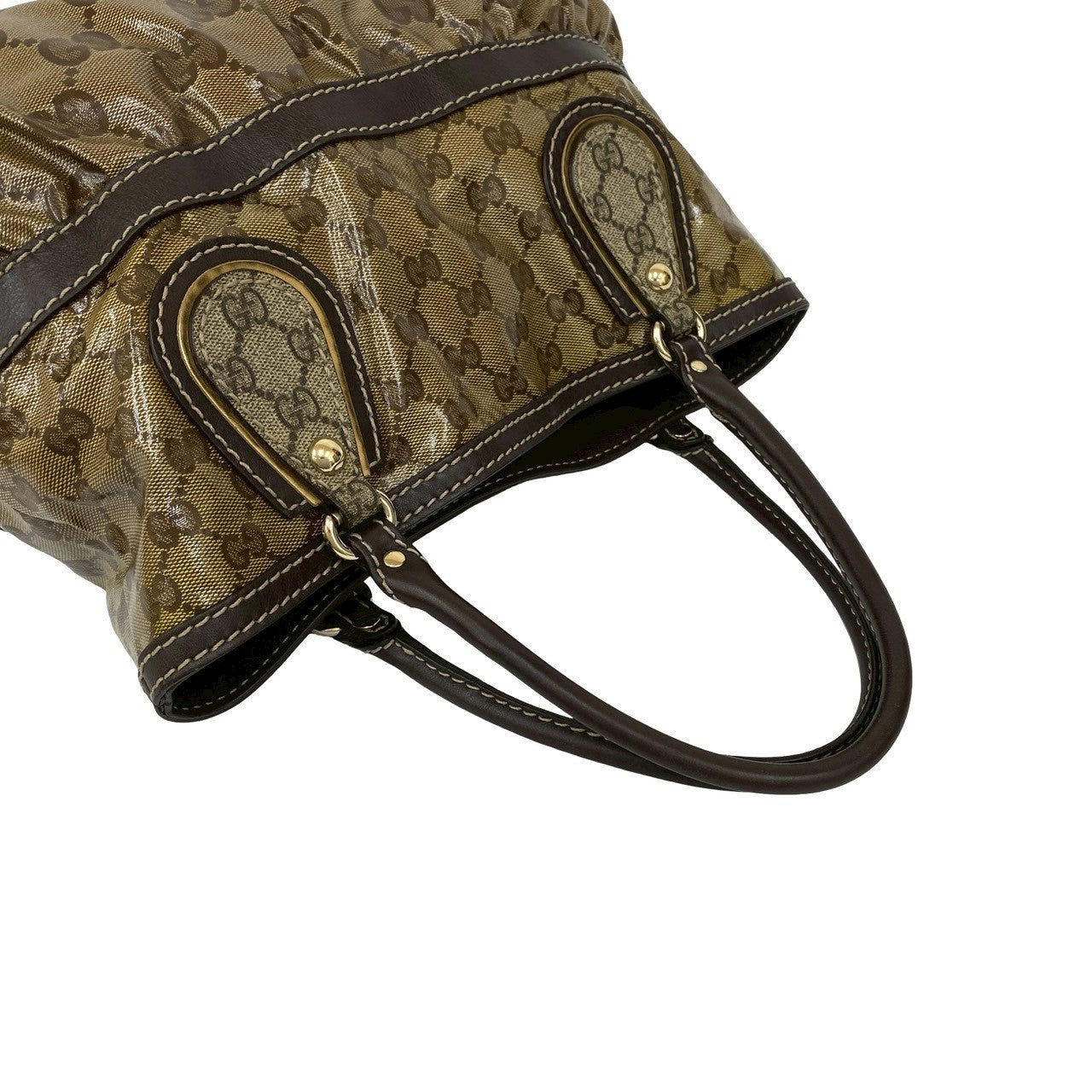 GUCCI ゴールド GGパターン ハンドバッグ GUCCI グッチ GGクリスタル ハンドバッグ – Trip