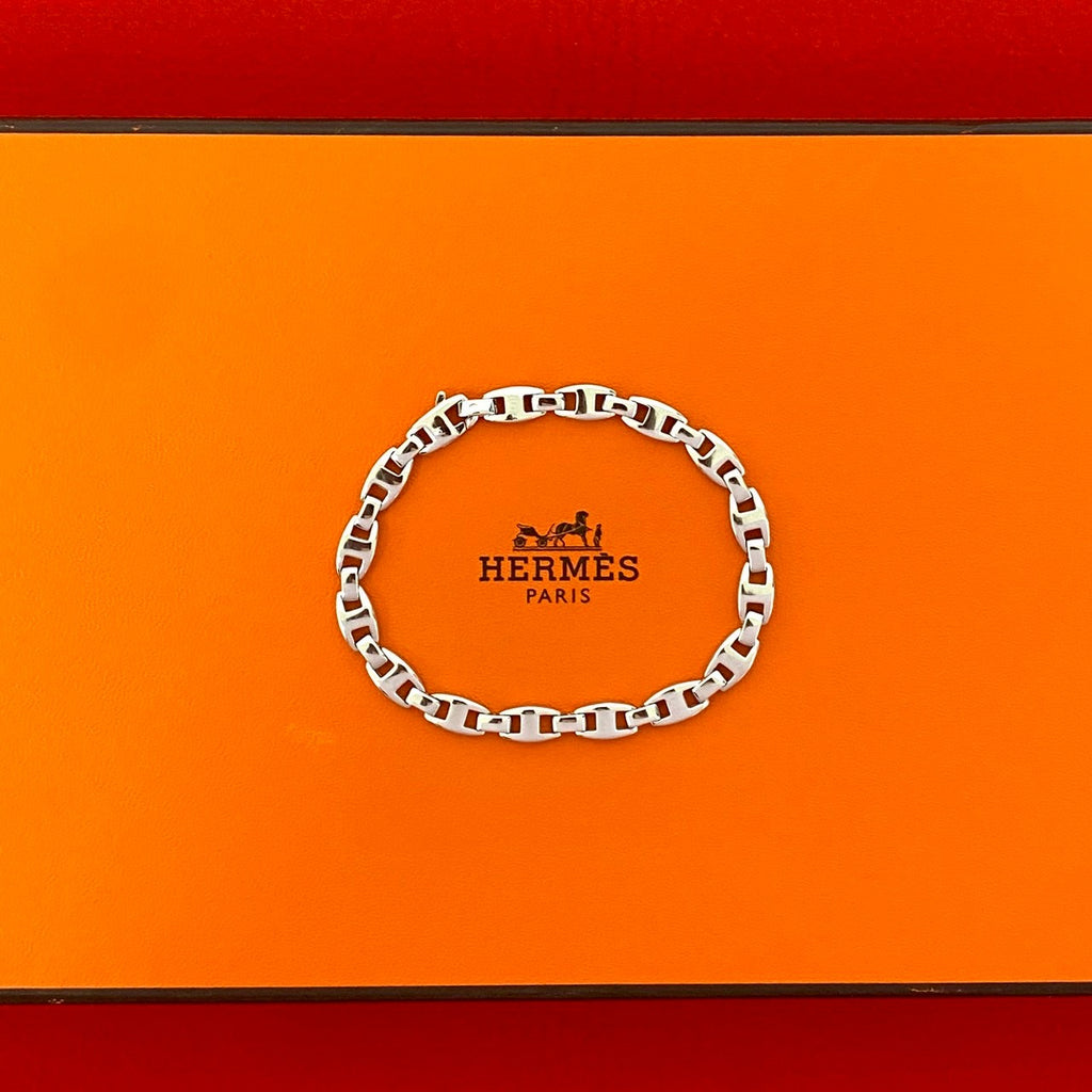 HERMES エルメス カシオペア 750WG K18 ホワイトゴールド ブレスレット
