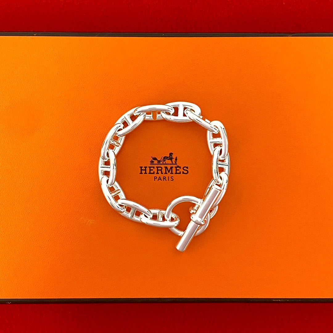 HERMES エルメス シェーヌダンクル GM 12コマ ブレスレット – Trip