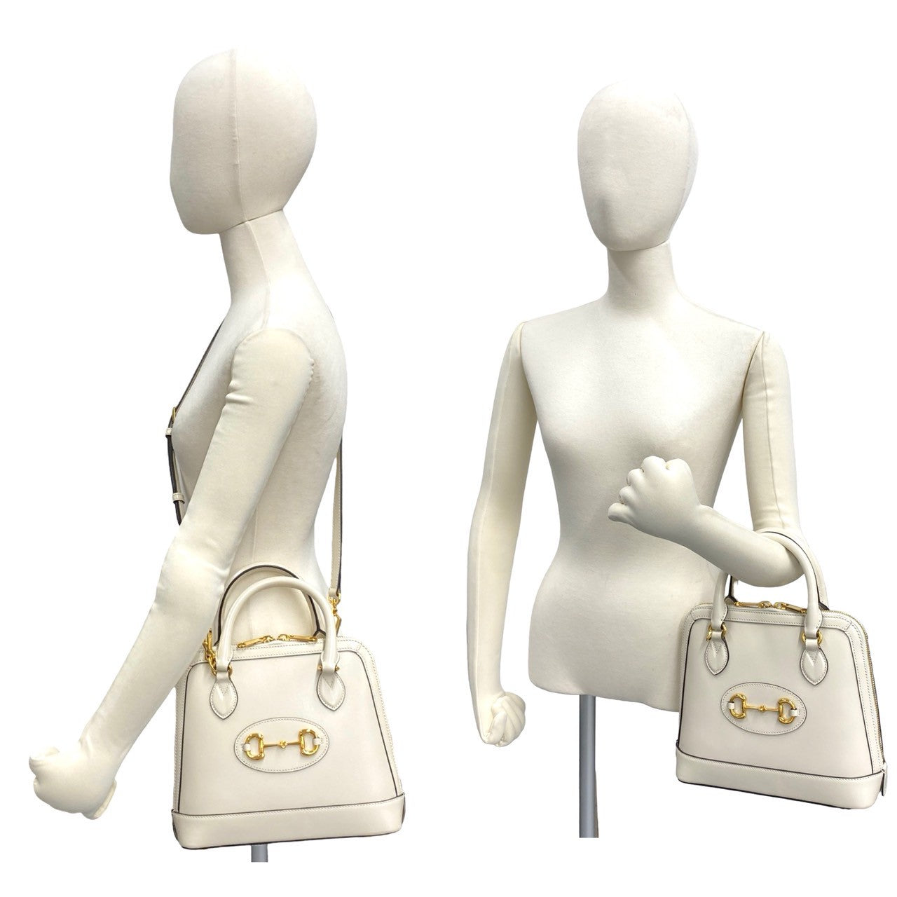 【中古】 グッチ GUCCI ショルダーバッグ ホースビット ベージュ/ホワイト GUCCI】グッチ『グッチ ホースビット 1955 ショルダーバッグ』602204