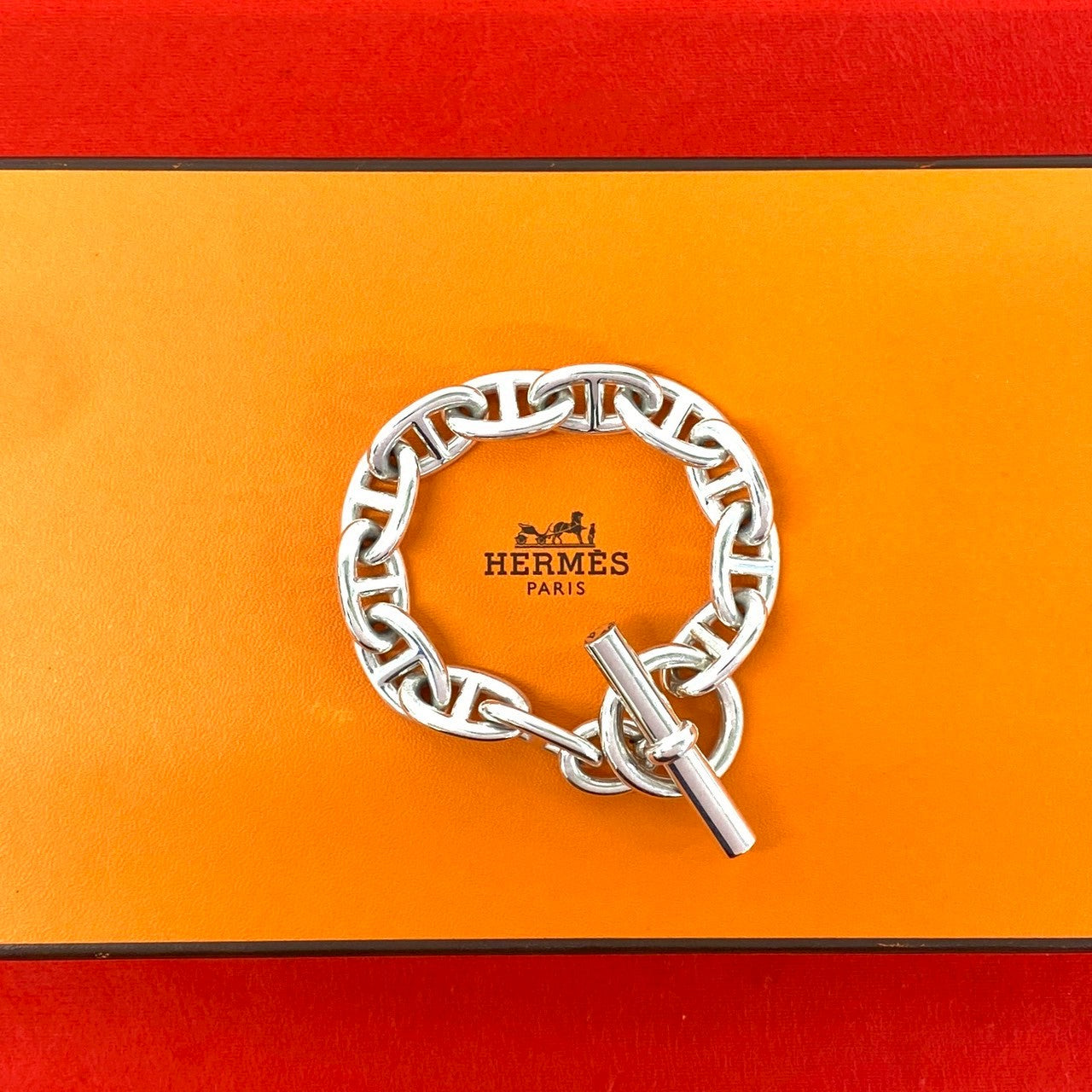 HERMES エルメス シェーヌダンクル TGM ブレスレット 12コマ – Trip