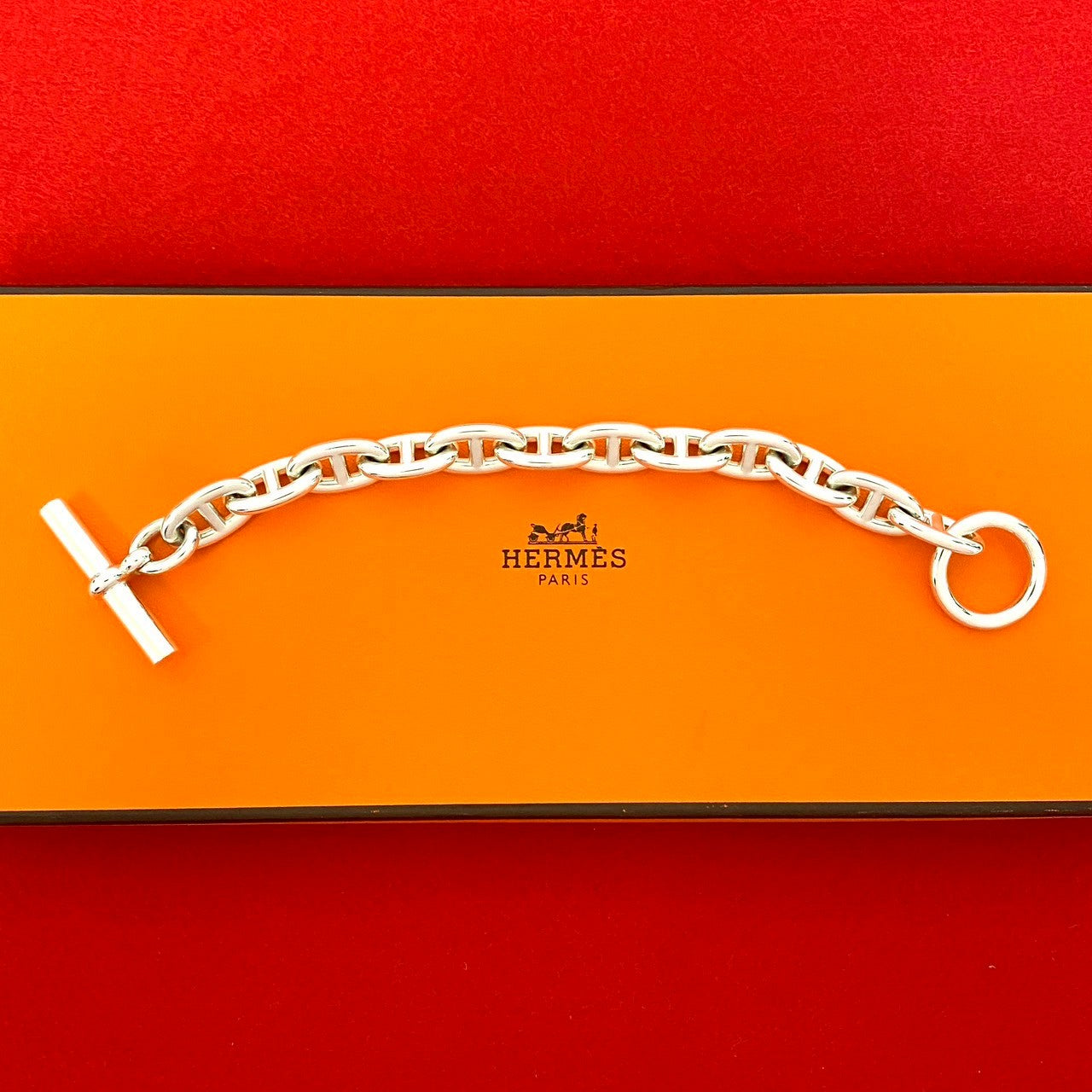 HERMES エルメス シェーヌダンクル GM 12コマ ブレスレット – Trip