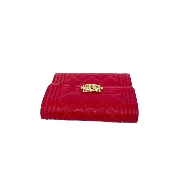 Tri-fold wallet Chanel Boy Chanel