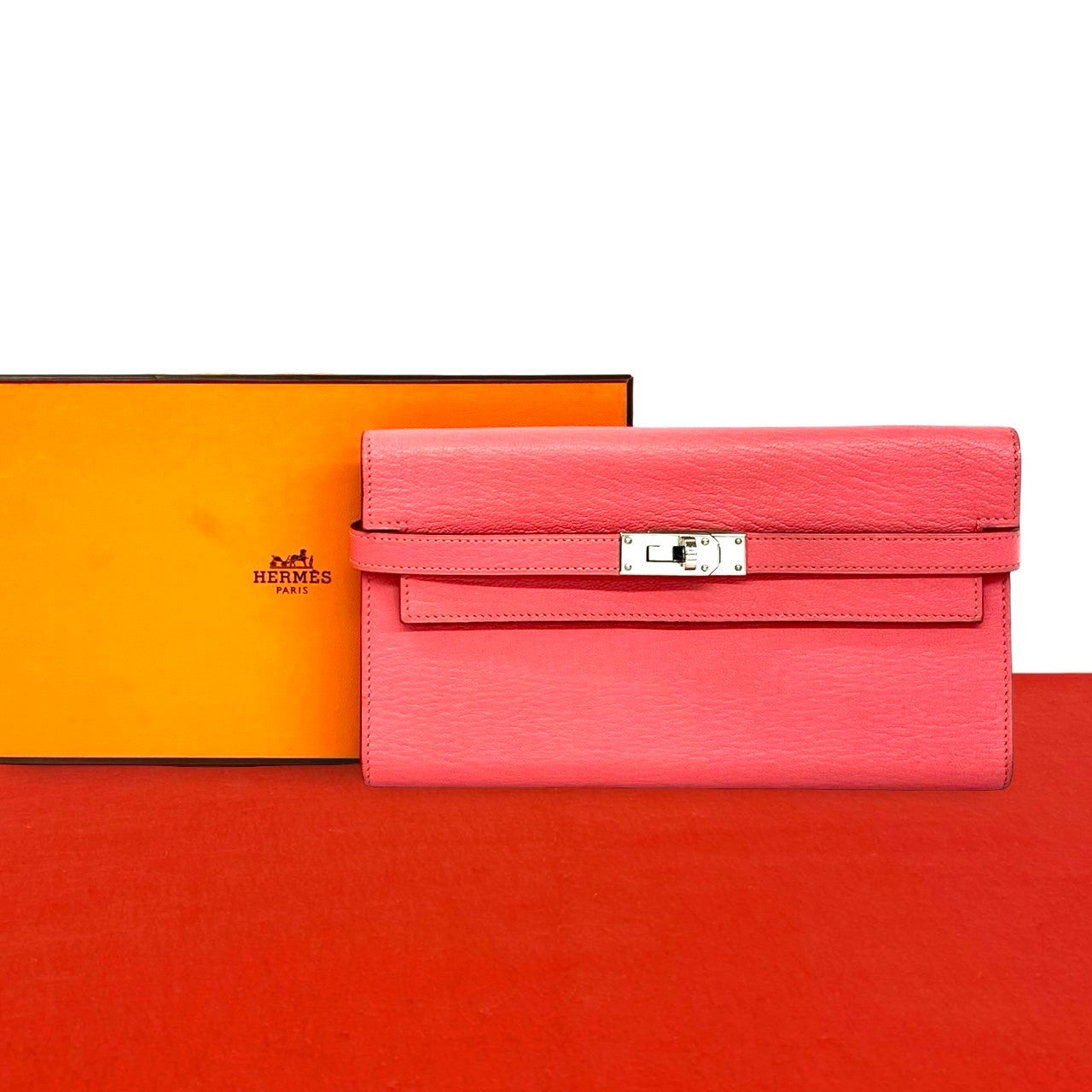 HERMES エルメス ケリーウォレット ロング 長財布 シェブルミゾル