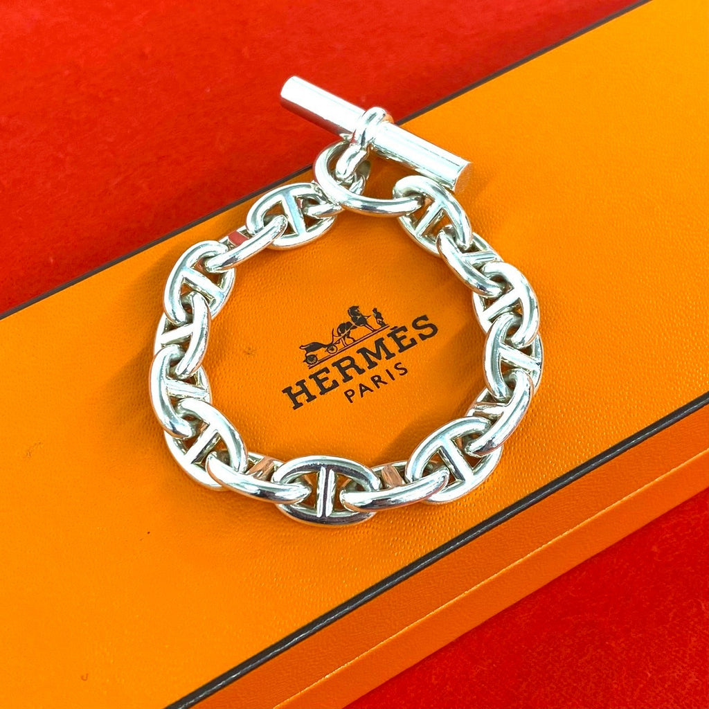 エルメス、マルジェラ期、シェーヌダンクル、MM、ヴィンテージ、ブレスレット HERMES エルメス (Vintage) マルジェラ期 シェーヌダンクル PM 15コマ