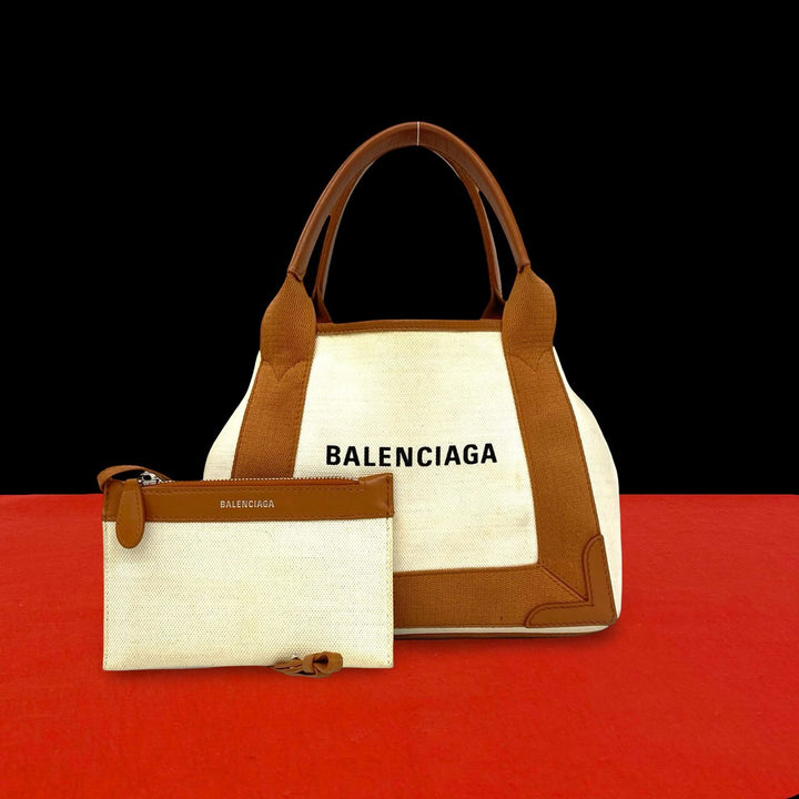 ハンドバッグ バレンシアガ ネイビーカバス XS