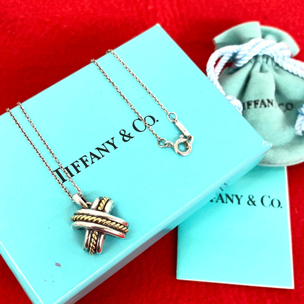 TIFFANY&Co. ティファニー (Vintage) シグネチャー クロス コンビ