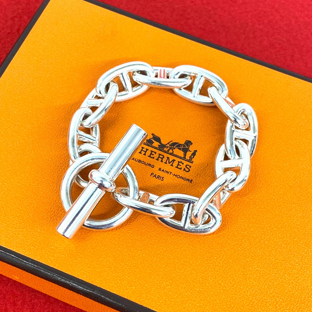 HERMES エルメス シェーヌダンクル GM 11コマ ブレスレット – Trip