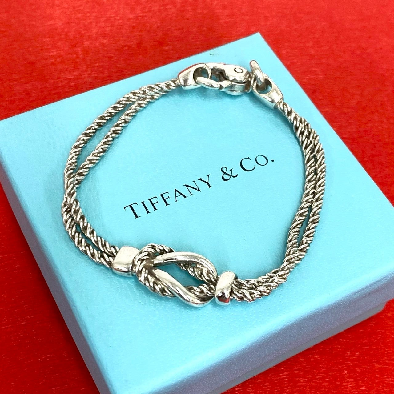 TIFFANY&Co. ティファニー ダブルロープ センターノット ブレスレット TIFFANY&Co. ティファニー ダブルロープ センターノット ブレスレット