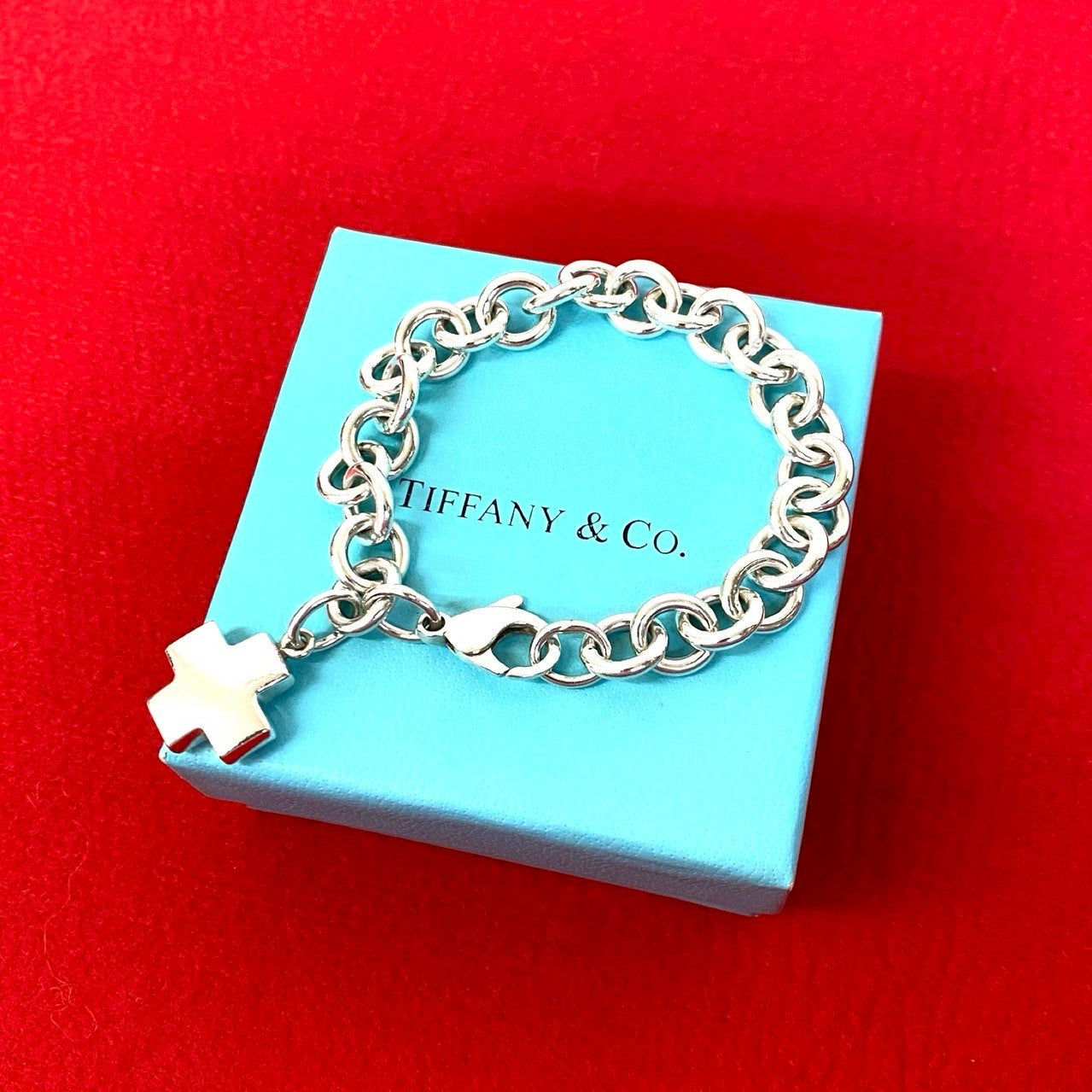 Tiffanyチェーンブレスレット 約20cm TIFFANY&Co. ティファニー ローマン クロス チェーン ブレスレット – Trip