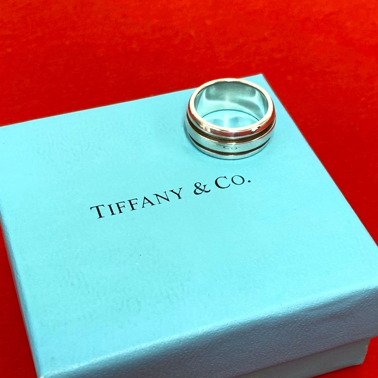 TIFFANY&Co. ティファニー (Vintage) グルーブド ダブルライン リング