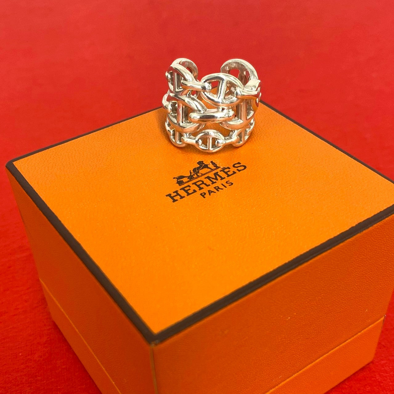 HERMES エルメス シェーヌダンクル アンシェネ リング GM 指輪 – Trip