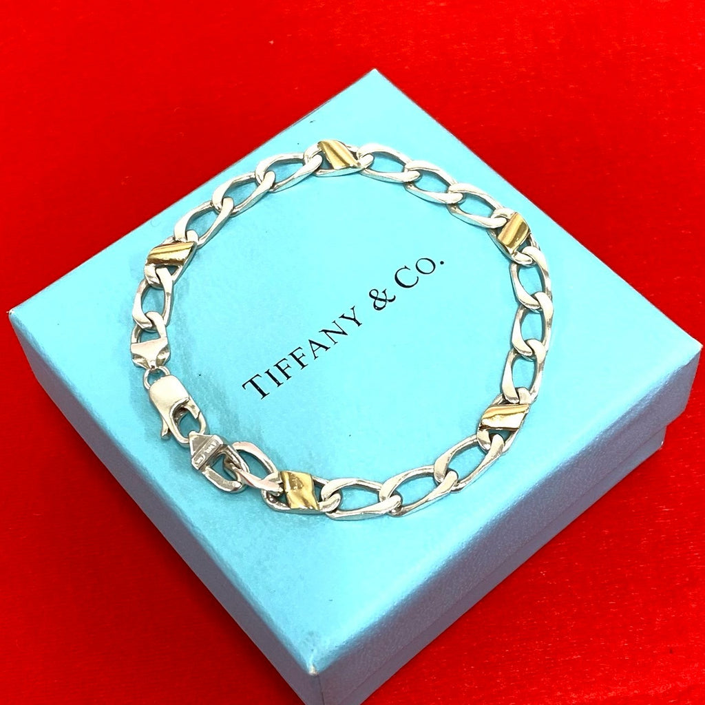 OLD Tiffany & Co 星条旗ブレスレット　東海オンエア俊光着用モデル TIFFANY&Co. ティファニー (Vintage) フィガロ ブレスレット – Trip